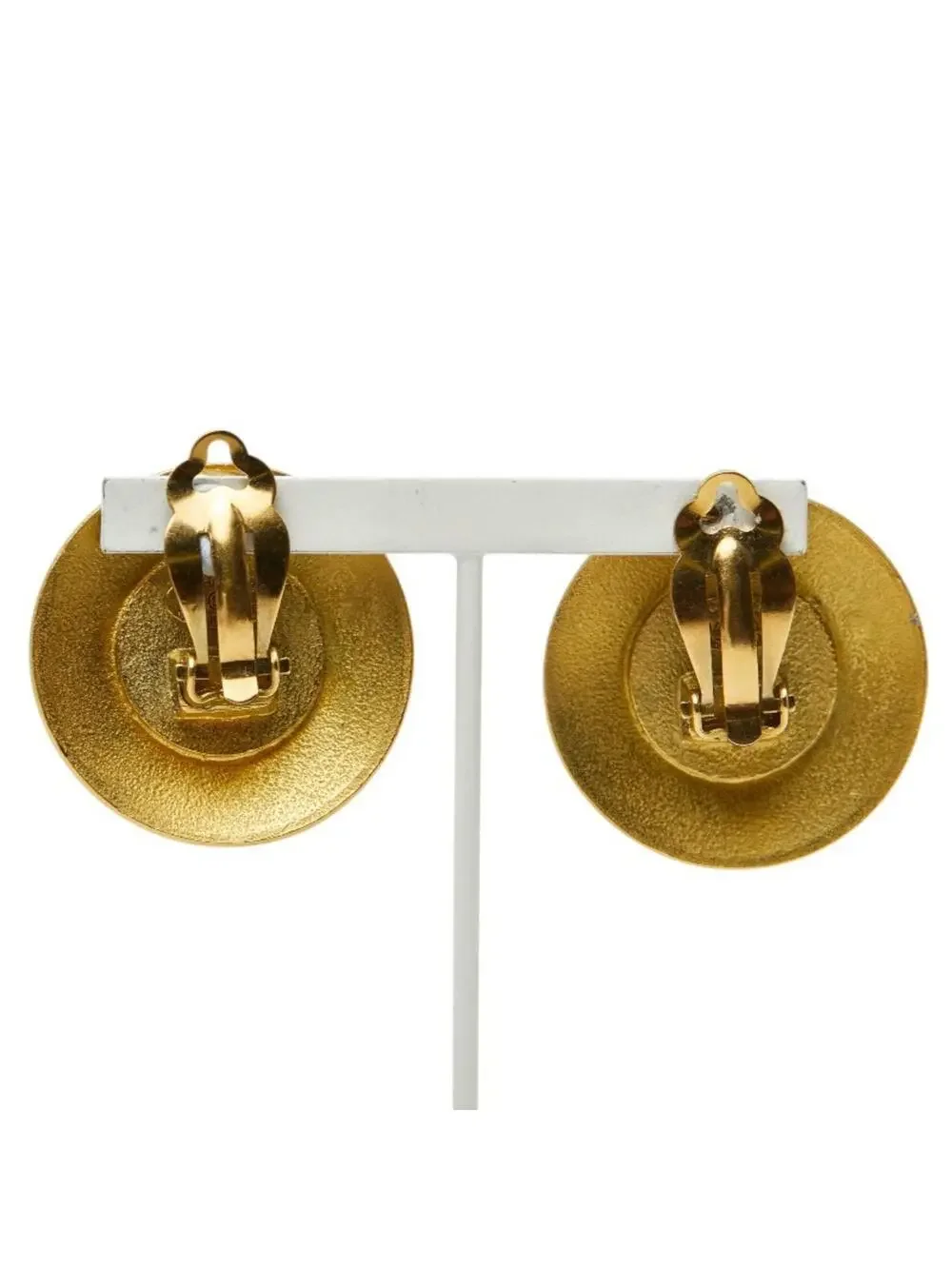 Chanel Cc Logo Round Clip-On Earrings #247024C65B